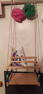 Детские деревянные качели 2-6 лет