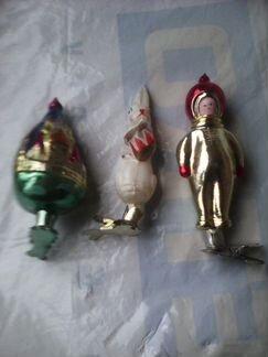 Елочные игрушки винтаж 40 60 годы СССР