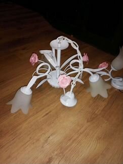 Люстра и ночник роза