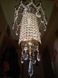 Хрустальная люстра-Чехия винтаж 70-е