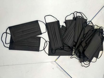 Маски медицинские 3- х слойные черные