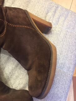 Сапоги замша