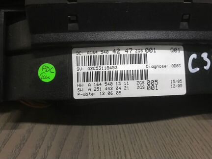 Панель приборов Mercedes-Benz Ml-Class W164