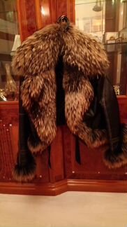 Куртка кожаная натуральная женская с мехом