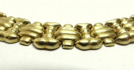 Крупное пустотелое золотое колье 585 пробы