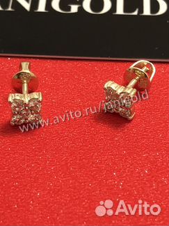 Золотые серьги с бриллиантами