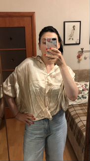 Шелковая блузка oversize