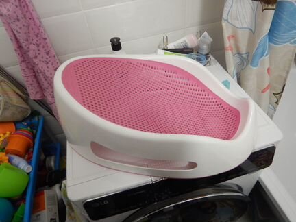 Горка для купания AngelCare, розовая