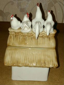 Шкатулка. Будка с собакой и курами. СССР. Дулёво