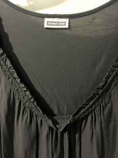 Блуза из тонкого серого трикотажа