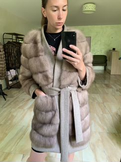 Пальто из куницы