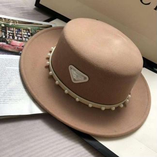 Шляпа prada черная белая коричневая