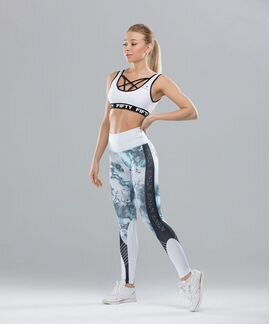 Женские леггинсы Intense мятно-белый прин Fifty (0,2 кг, XS (42), мятный)