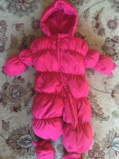 Зимний пуховой комбинезон для девочки рост 74 см