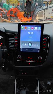 Штатная магнитола Tesla на Мицубиси Аутлендер III