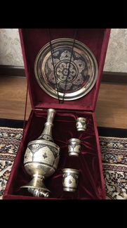 Коньячный серебряный подарочный набор
