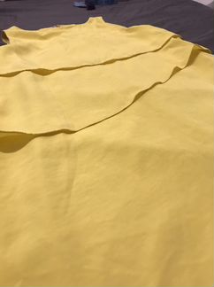 Желтое шифоновое шелковое платье Zara