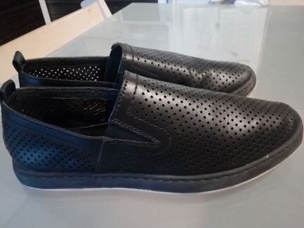 Мокасины туфли черные