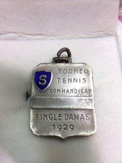 Медаль 1929 г. теннис антиквариат