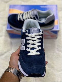 Кроссовки New Balance 574 замшевые синие
