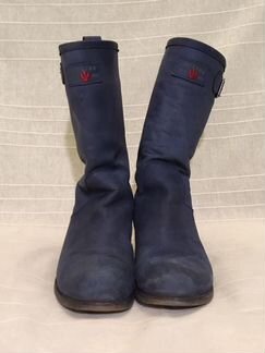 Удобные зимние сапоги, нубук/шерсть. Обмен