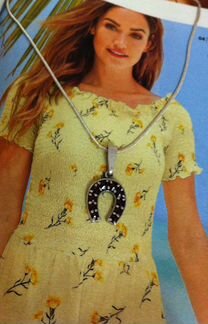 Серебряный кулон-подкова