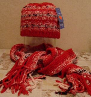 Комплекты женские шапка+шарф новые