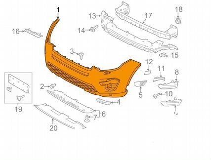Бампер передний Discovery Sport L550 2014