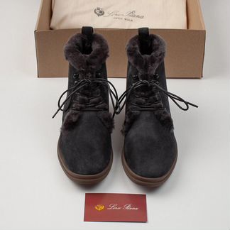 Ботинки черные замшевые лоро пиана