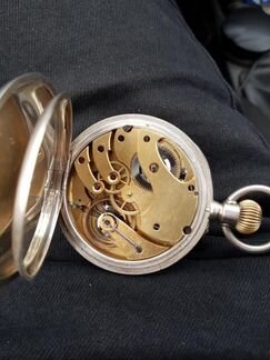 Карманные серебряные часы