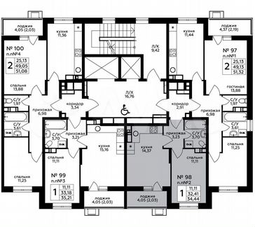 1-к квартира, 34.4 м², 10/17 эт.