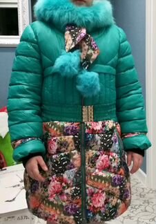 Почти новое пальто зимнее 152р