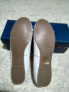 Балетки новые белые кожаные Tom Tailor