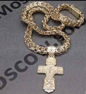 Золотая цепь с крестом