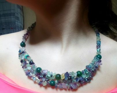 Бусы из натурального флюорита