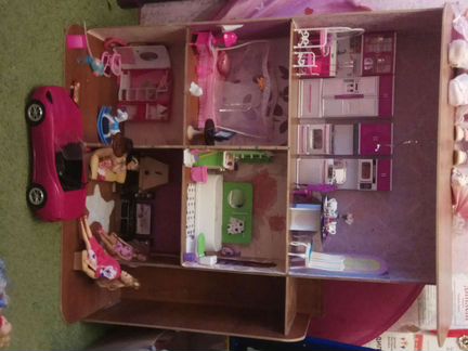 Кукольный дом для Барби с куклами, мебелью, техник