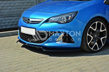 Сплиттер передний Opel Astra J OPC/VXR прилегающий