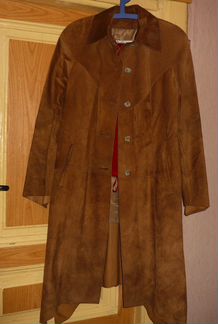 Замшевое пальто