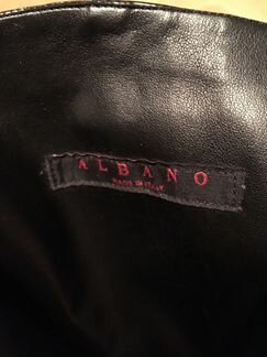 Сапоги кожаные(лак под крокодила) Albano