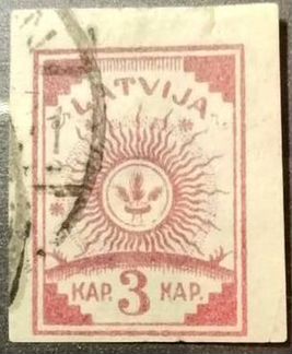 Почтовая марка Латвии 1919 г