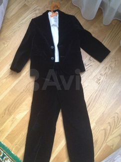 Костюм праздничный 110 черный с рубашкой