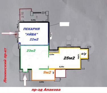 Сдам 25м² у м.Октярьская. Собственник
