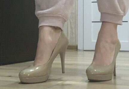 Туфли бежевые из натуральной кожи