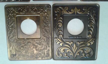 Декоративная накладка под выключатель латунь СССР