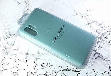 Чехол-накладка для Samsung N975 Note 10+ silicone case бирюзовый (2)