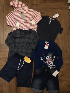 Новые Лонгслив,кофта и шорты hm/zara