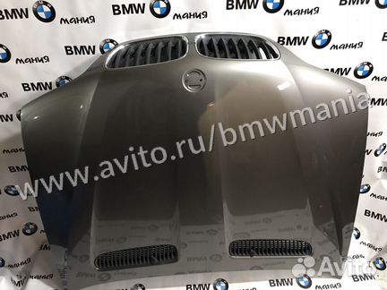 Капот bmw x5 e53 рестайлинг серый цвет 472