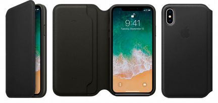 Apple Leather Case Folio iPhone X/Silicone 7/8/SE