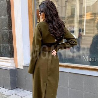 Пальто облегчённое хаки