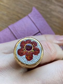 Кольцо Le Sibille микромозаика